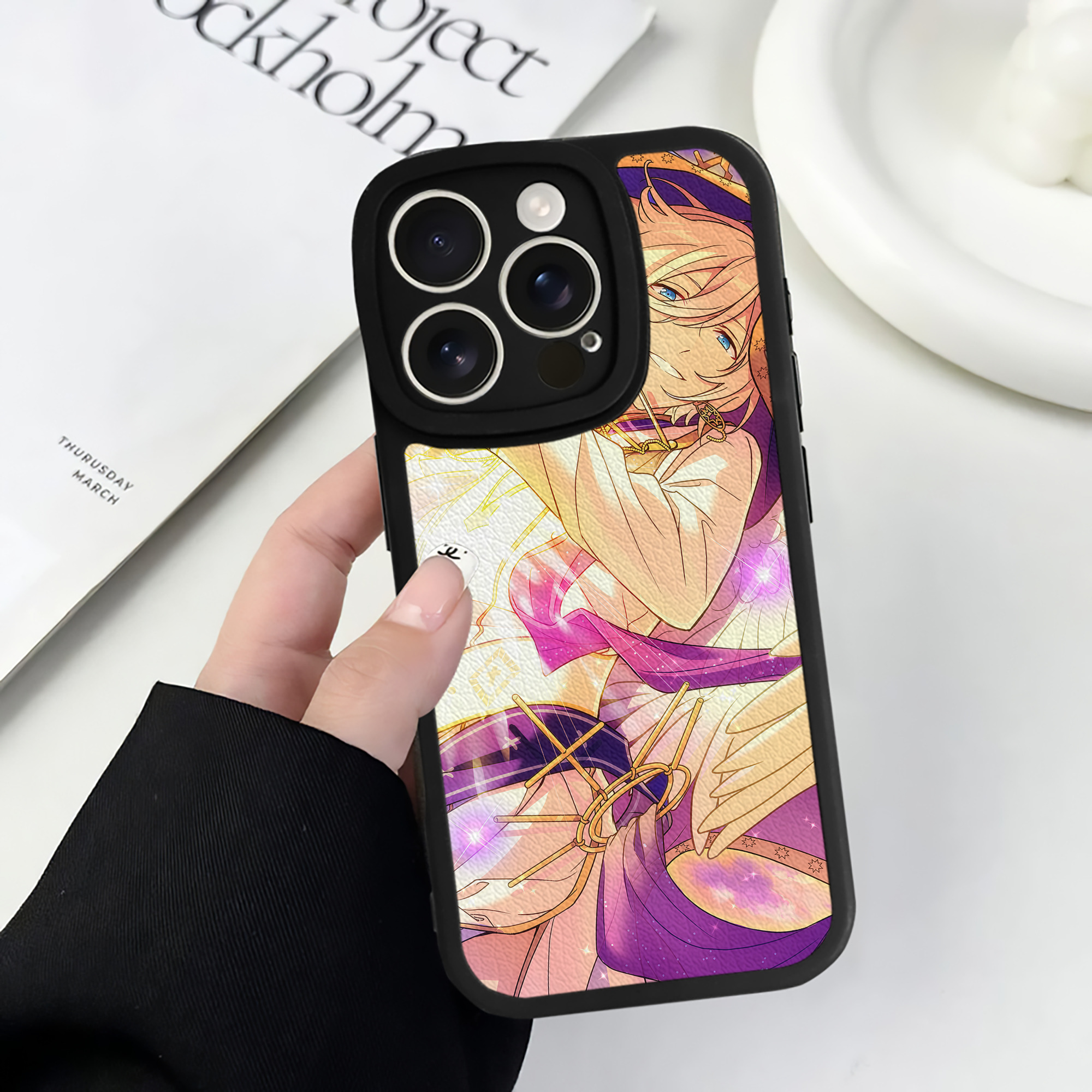 （画像用） あんさんぶるスターズ! Ensemble Stars 【iPhone 16シリーズ対応】シリコンスマホケース（レザー調） 材質：シリコン